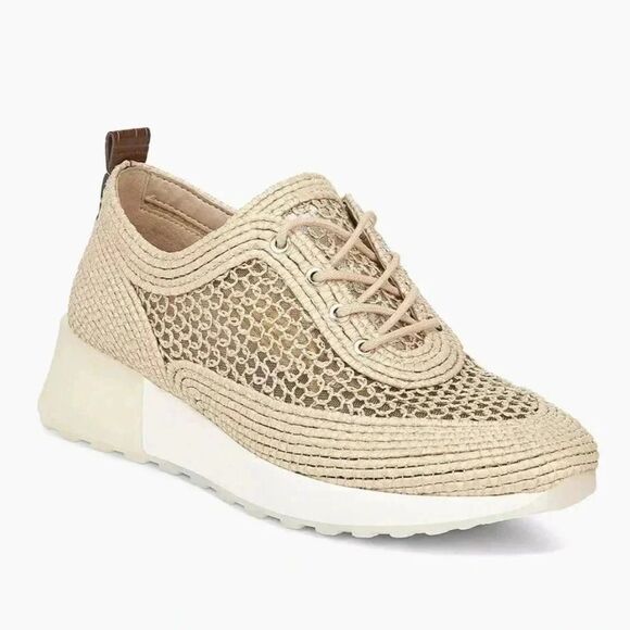 Sam Edelman Sneakers Cream Tan Size 7.5 - Picture 1 of 10